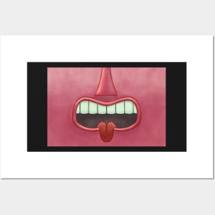 Cherry Red Tongue Mask! Posters and Art